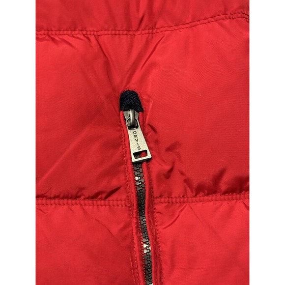 ORVIS Mens Duck Down Puffer Vest Sz L Red Button Front Zipper Pockets GUC - Picture 8 of 16